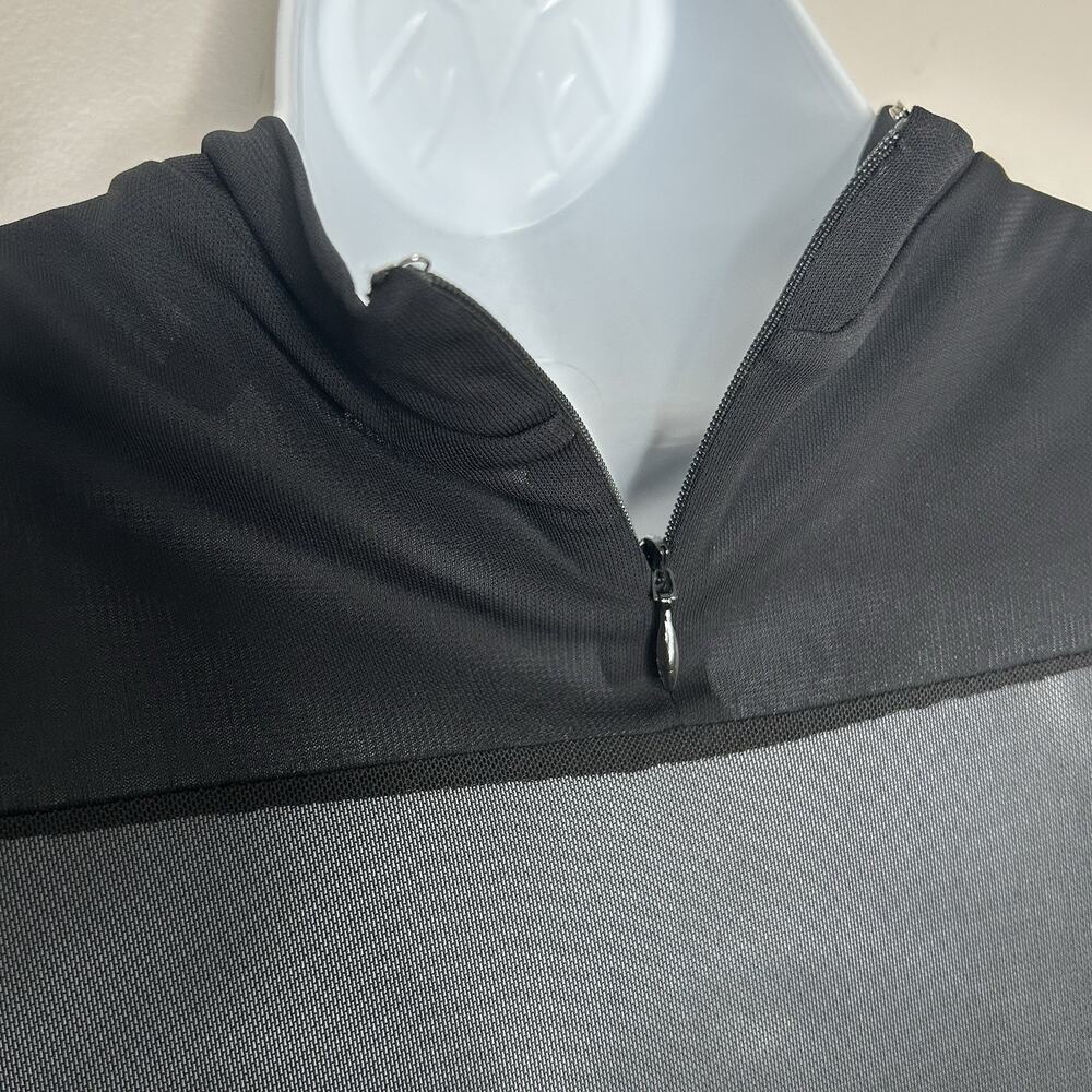 STAUD Falcon Mini Dress Black Size S Sheer Panels L/S Party Going Out Goth Sexy - Picture 8 of 14
